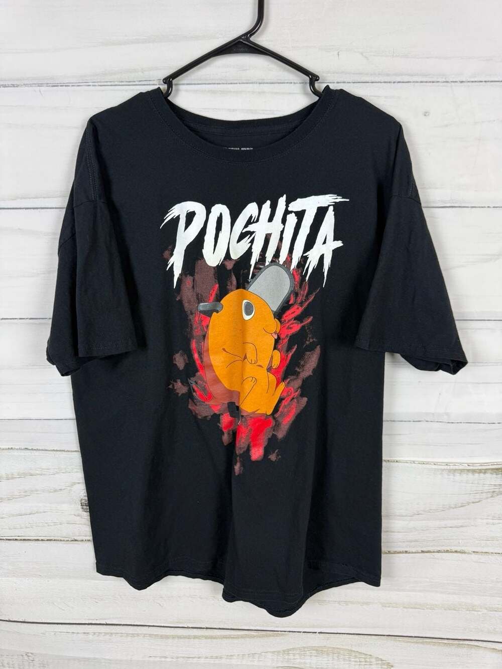 Chainsaw Man Official Crunchyroll Pochita Graphic Black T-Shirt
